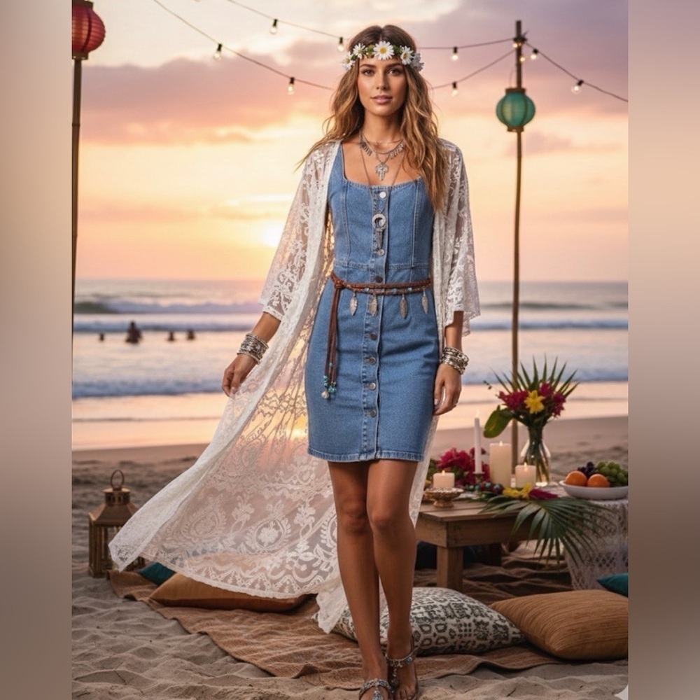 Urban Outfitters Button-Front Denim Mini Dress size 0